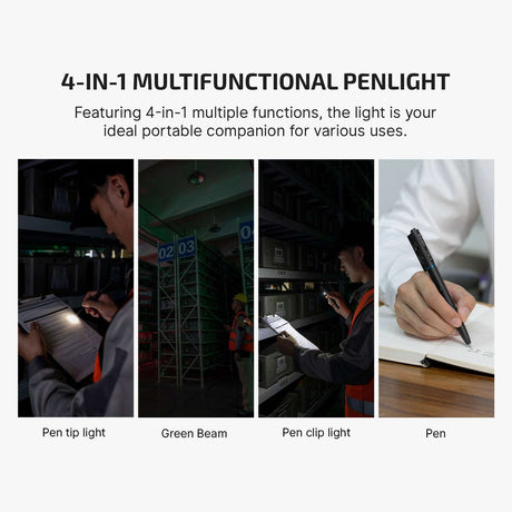 Olight O’Pen 3 | lanternă stilou multifuncțională | 120 lm + laser verde - Black