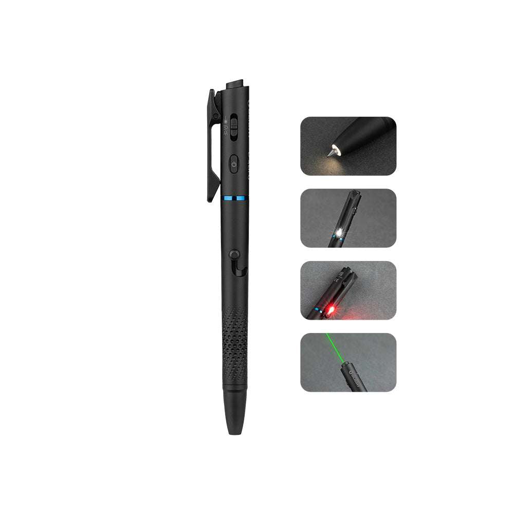 Olight O’Pen 3 | lanternă stilou multifuncțională | 120 lm + laser verde - Black
