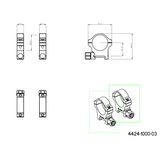 30mm scope rings | Picatinny base with screw nut JK-N